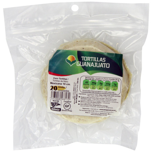 10cm White Corn Tortilla Mexicana 250g