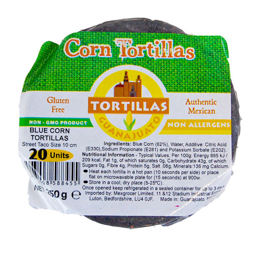 10cm Blue Corn Tortilla Mexicana 250g