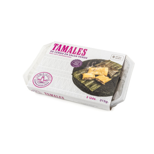 La Reina Tamales Pork with Salsa Verde 24 x 315g Case
