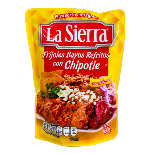 La Sierra Refried Beans with Chipotle 24 x 430g Pouch Case