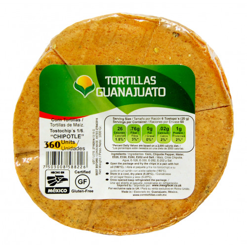 Pre Cut Chipotle Corn Tortilla for Frying 1kg