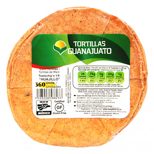 Pre Cut Guajillo Corn Tortilla for Frying 1kg