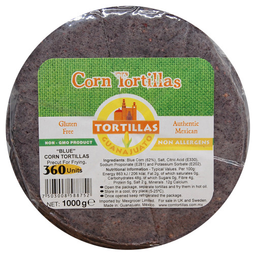 Pre Cut Blue Corn Tortillas for Frying