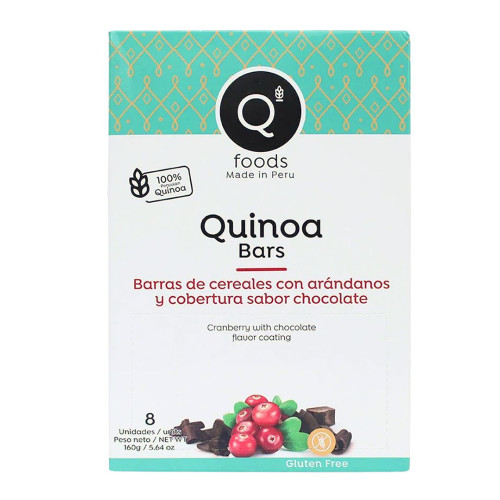 Quinoa Bar with Cranberry and Chocolate 8 x 20g