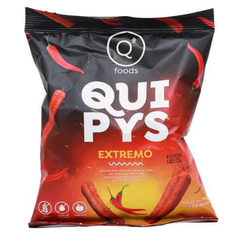 Quipys Extreme Spicy Fire Rice Chips 70g
