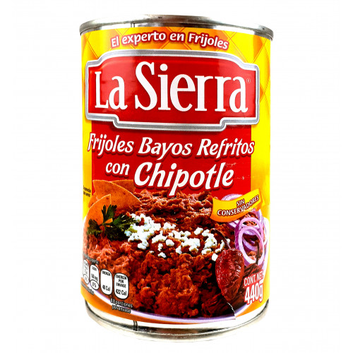 La Sierra Refried Bayo Beans With Chipotle 12 x 440g