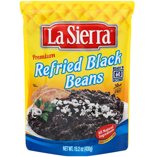 La Sierra Black Beans Refried Pouch 430g