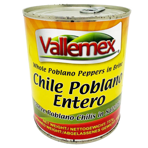 Vallemex Whole Poblano 737g