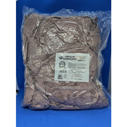 Pre-Cut Blue Corn Tortilla For Frying 2.5 kg