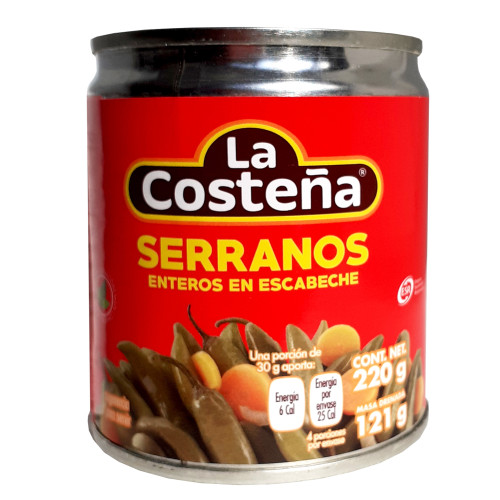 La Costena Serrano Whole Chillies 220g